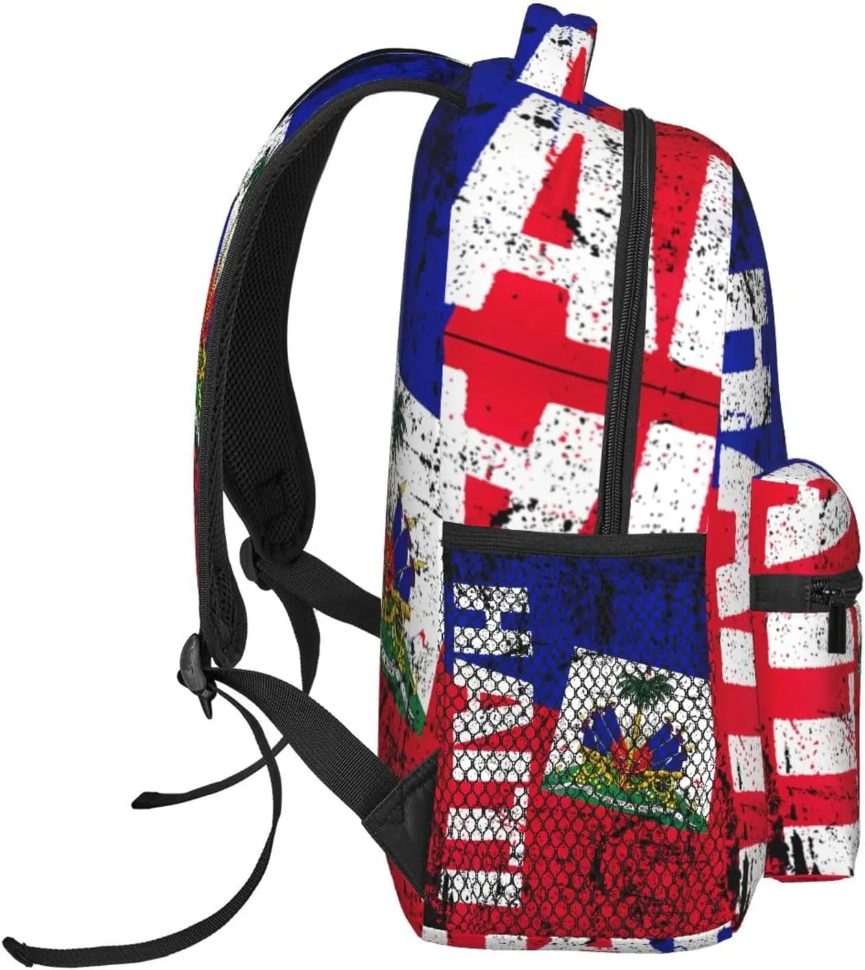 Vintage Haiti Flag Backpack Casual Laptop Backpack Double Shoulder Bag Lightweight Backpack For Women Men Travel