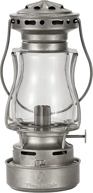 Vintage Oil Lantern, Waterproof Fuel Lantern with Carry Handle, for Outdoor Camping Hiking Patio Picnic, Retro Silver