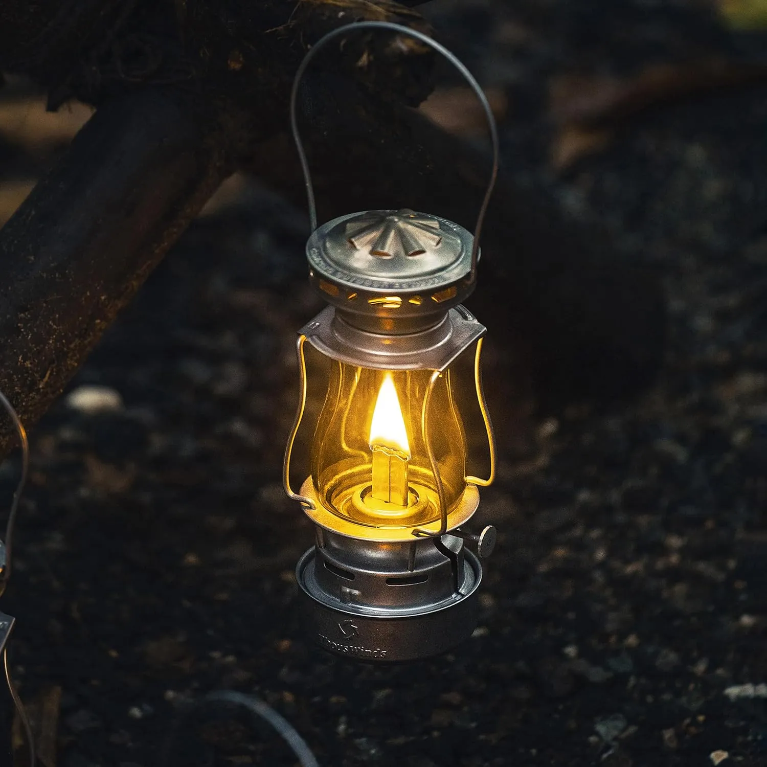 Vintage Oil Lantern, Waterproof Fuel Lantern with Carry Handle, for Outdoor Camping Hiking Patio Picnic, Retro Silver