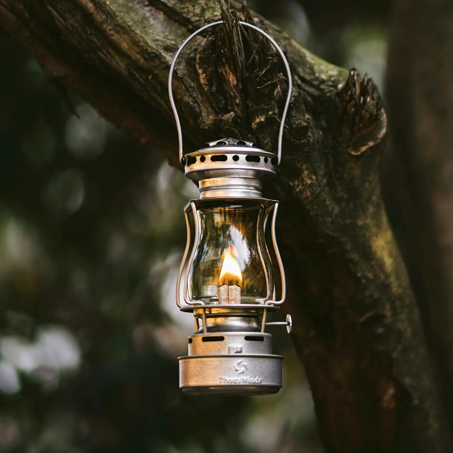 Vintage Oil Lantern, Waterproof Fuel Lantern with Carry Handle, for Outdoor Camping Hiking Patio Picnic, Retro Silver