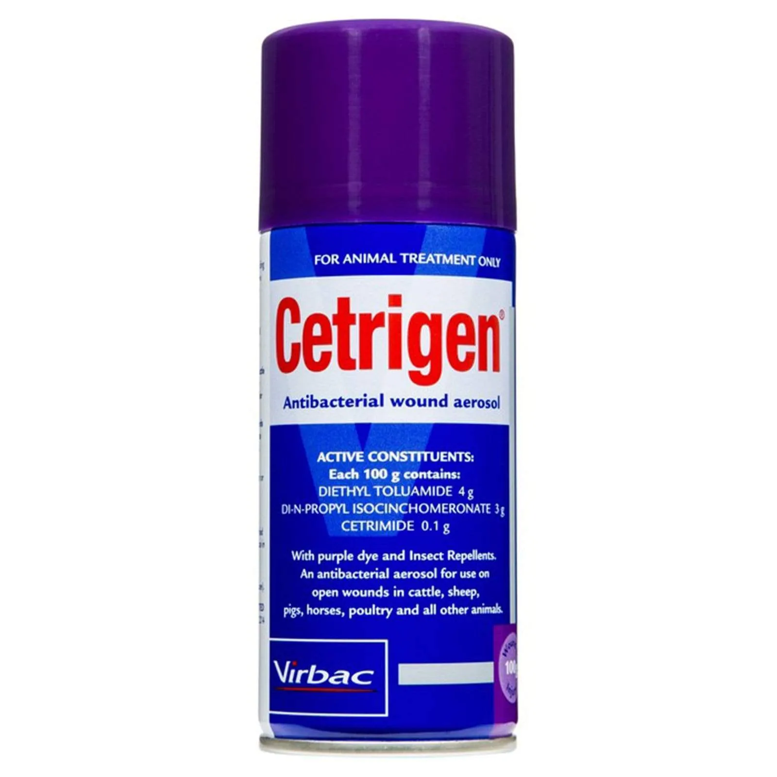 Virbac Cetrigen Antbacterial Wound Spray For Horses