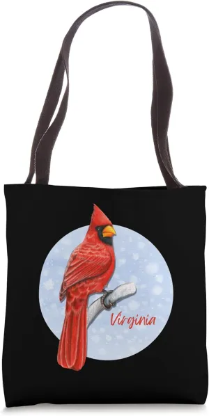 Virginia Pride Red Cardinal Birder, Birdwatching Tote Bag