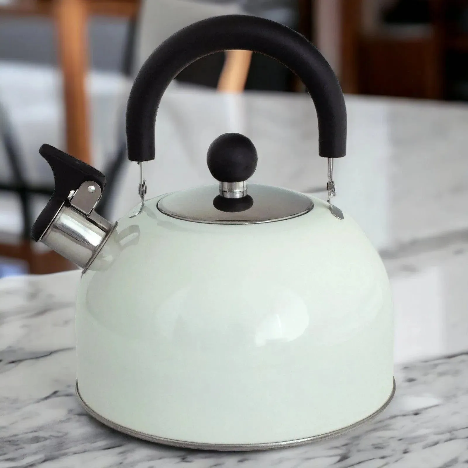 Voche 2.5L Cream Stainless Steel Stovetop Whistling Kettle