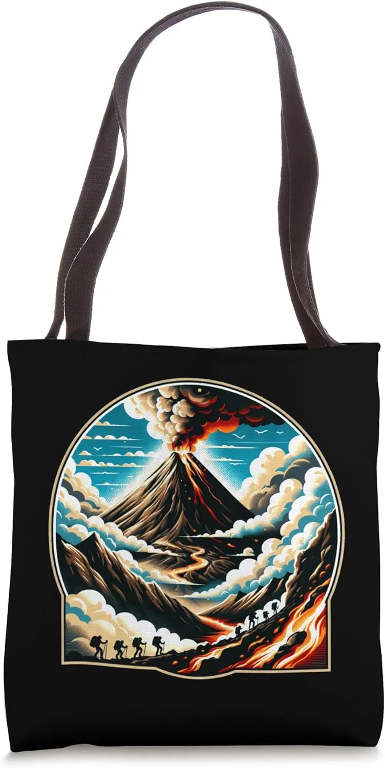 Volcano Hiking Volcano Trekking Tote Bag
