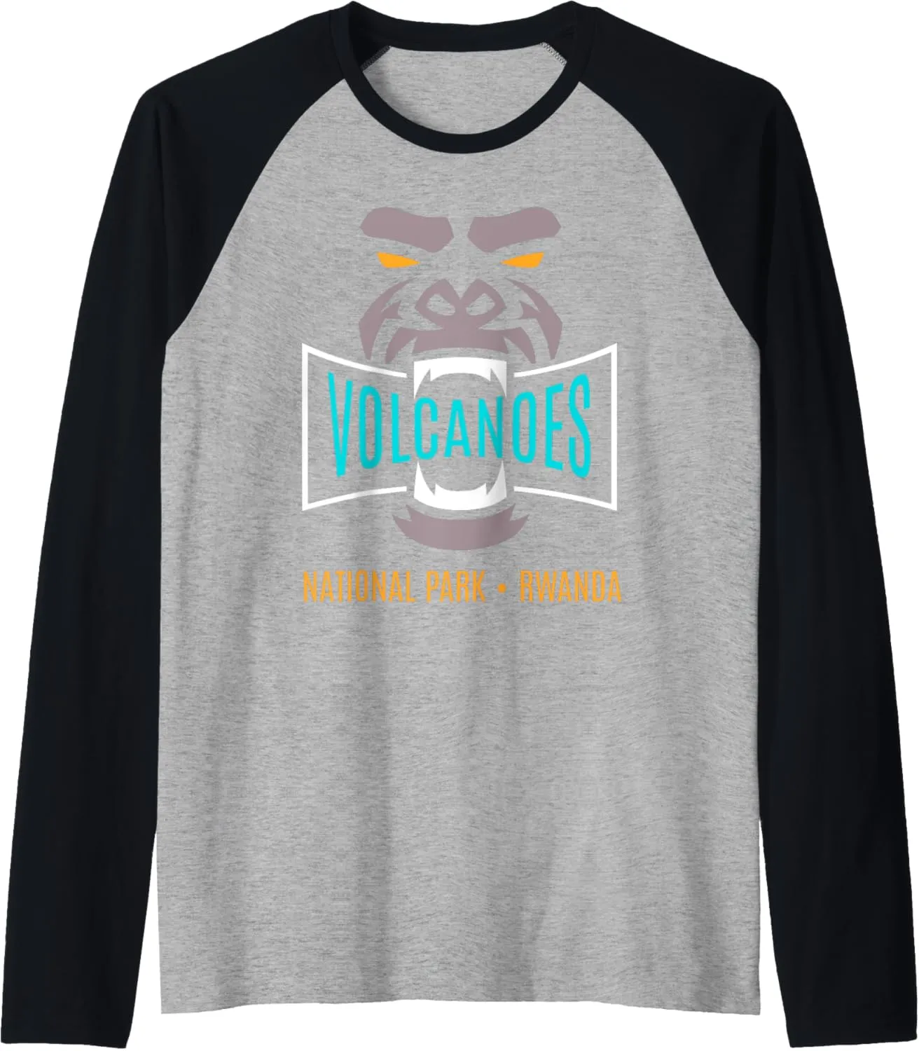 Volcanoes National Park Rwanda Gorilla Trekking Raglan Baseball Tee