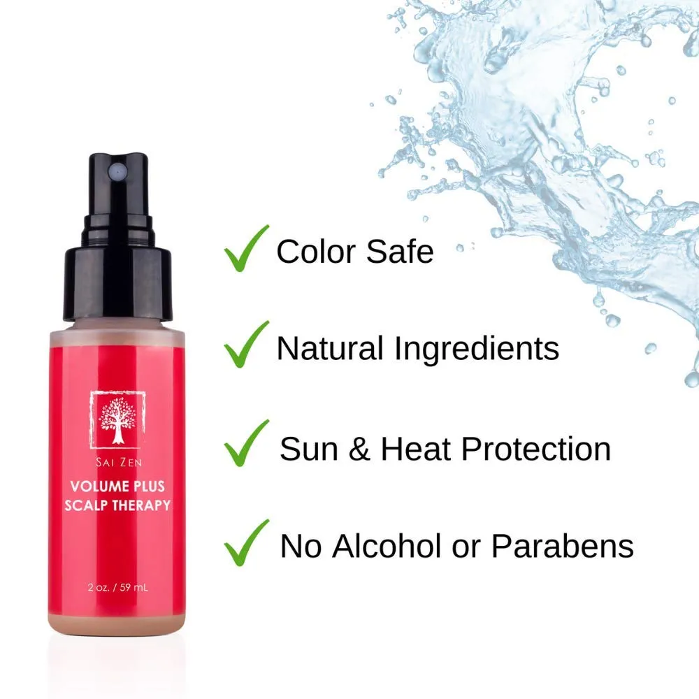 Volume Plus Scalp Therapy Spray | Post-Shower Hair Strengthening Formula | Made in USA | Alcohol and Paraben Free, 2 oz.