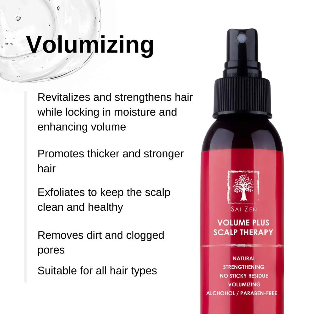 Volume Plus Scalp Therapy Spray | Post-Shower Hair Strengthening Formula | Made in USA | Alcohol and Paraben Free, 2 oz.