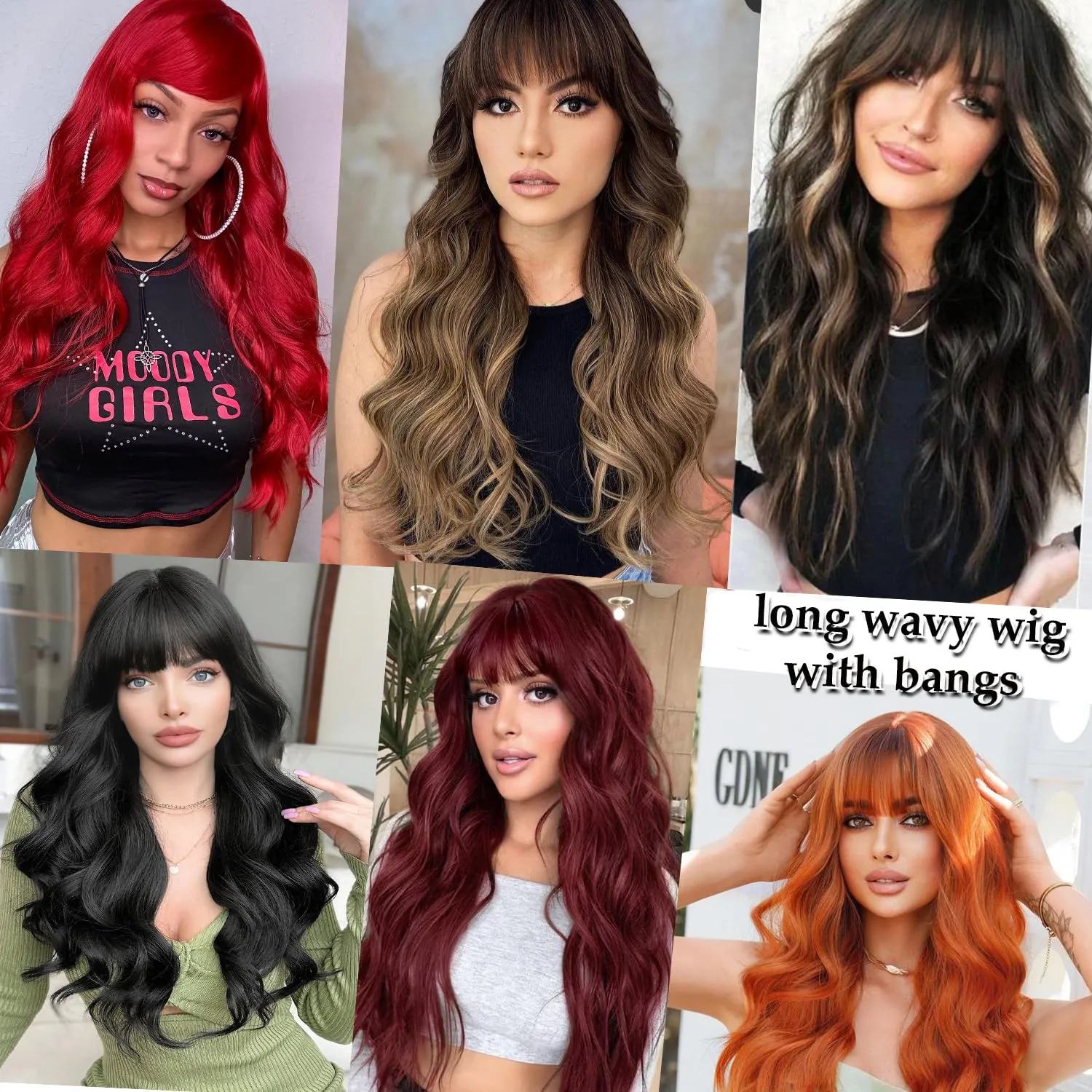 Vomella Long Auburn Wave Wig 26 Inch Long Curly Wavy Wigs for Women Natural Looking Synthetic Heat Resistant Fiber Wig for Daily Party Cosplay Use