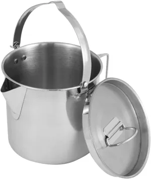 VOSAREA Portable Stainless Steel Kettle for Camping Large Capacity Water Pot for Hiking Lightweight Outdoor for Boiling Water Brewing Tea
