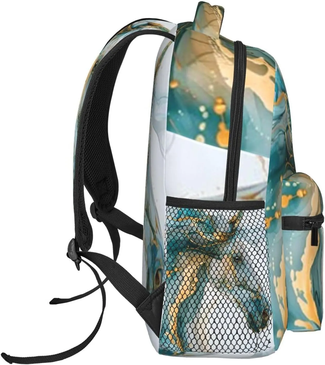 W-atercolor Horse Student Backpack With Adjustable Shoulder Straps And Cushioned Back For Comfort Black