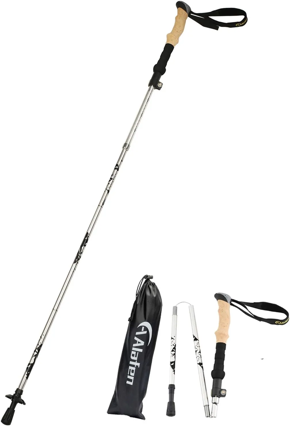 Walking Stick - Collapsible Trekking Pole for Men and Women,7075 Aluminum Hiking Stick for Seniors