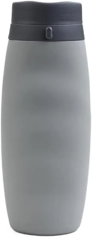 Water Bottle Silicone Water Bottle Cycling Sports Kettle Cup Outdoor Travel Folding Cup Portable Drinking Utensils(Gray)