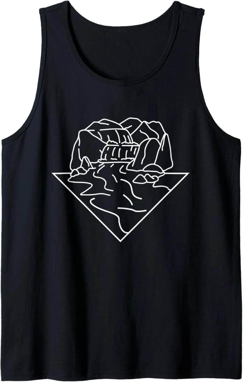 Waterfall Mountains Water Hiking Hike Hiker Trekking Nature Tank Top