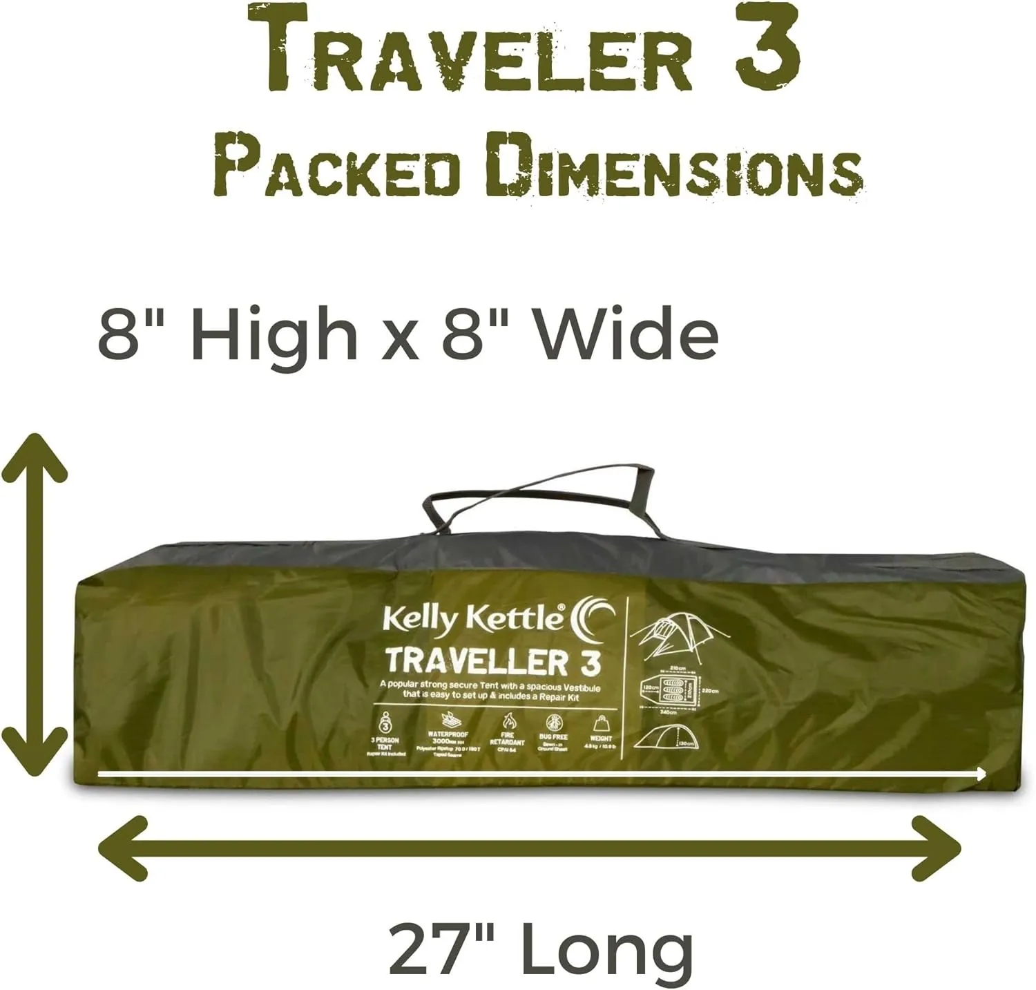 Waterproof Tents for Camping, Lightweight for Hiking, Backpacking, Trekking by Kelly Kettle