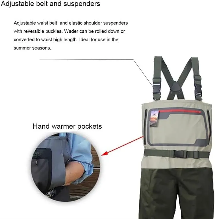 Waterproof Waders For Men's And Women's Outdoor Activities Fish Waders For Hiking And Fishing Easy To Put On And Take Off