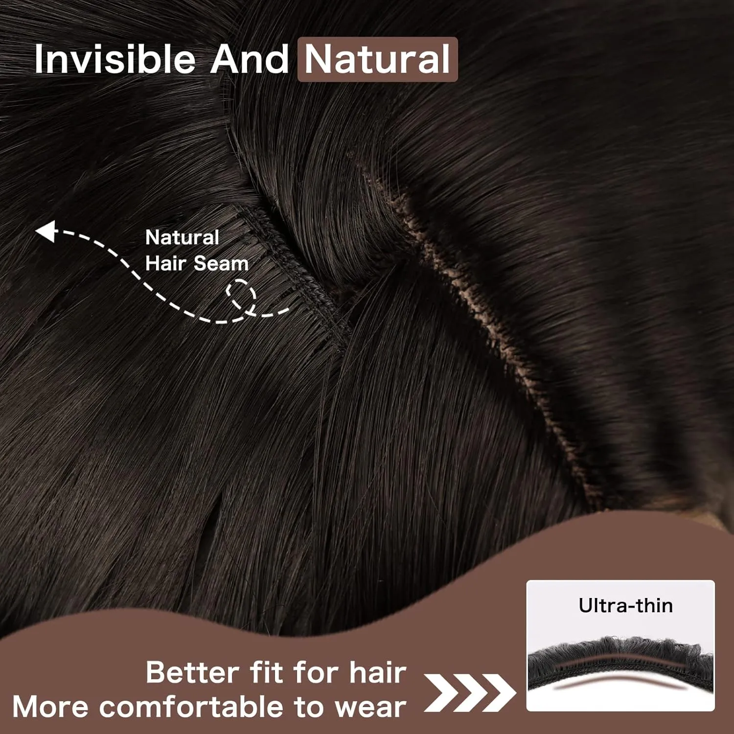 WECAN Clip in Hair Extension 20 Inch Black Mix Blonde 6PCS Long Wavy Curly Hairpieces for Women Natural Thick Synthetic Fiber Double Weft Hair Full Head