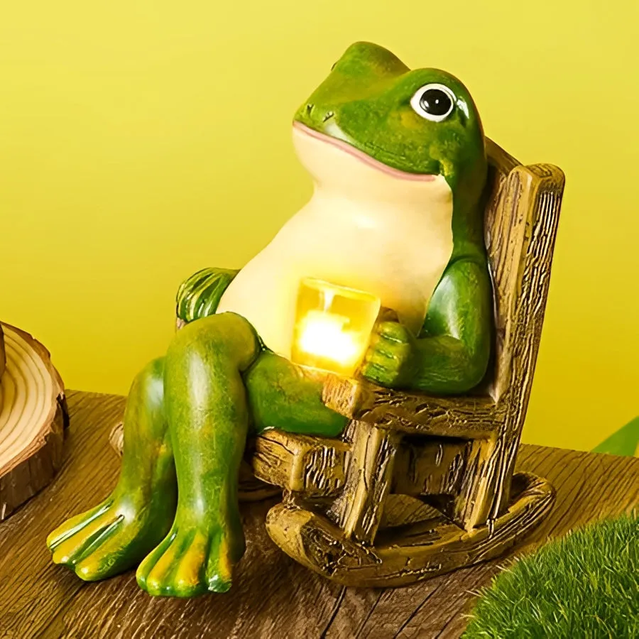 Whimsical Resin Frog Candle Holder - Outdoor Garden Decor Lantern