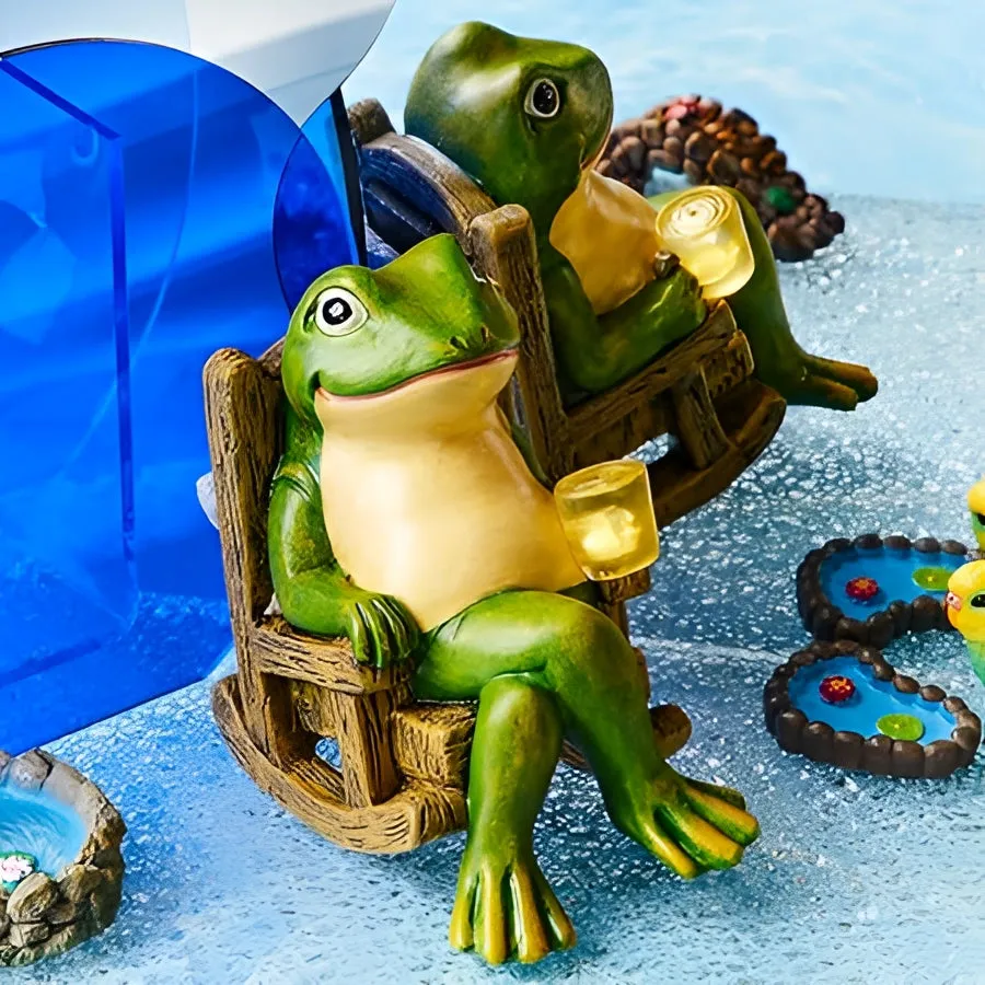 Whimsical Resin Frog Candle Holder - Outdoor Garden Decor Lantern