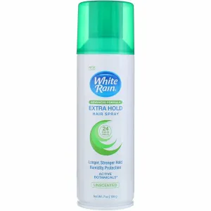 White Rain Extra Hold Unscented Hair Spray, Long-Lasting Hold with Humidity Protection, 7 oz (Pack of 8)