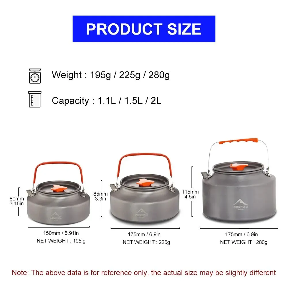 WIDESEA Camping Water Kettle – Lightweight Aluminium Alloy Outdoor Coffee & Tea Pot