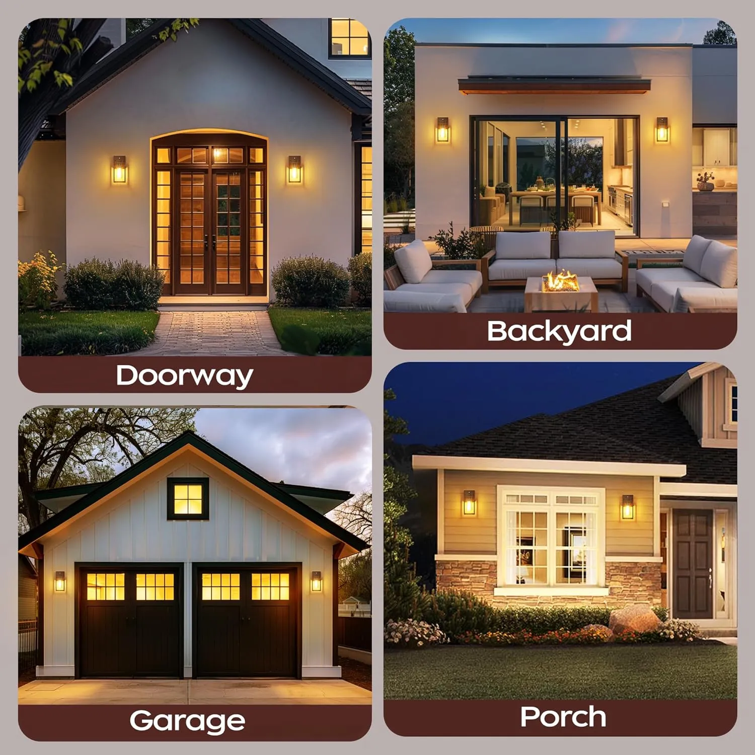 WIHTU Oil Rubbed Bronze Dusk to Dawn Porch Lights Fixtures - Outdoor Exterior Sensor Wall Sconce Lamp, Waterproof Wall Lantern, Anti Rust Coach Lights for Doorway, Garage