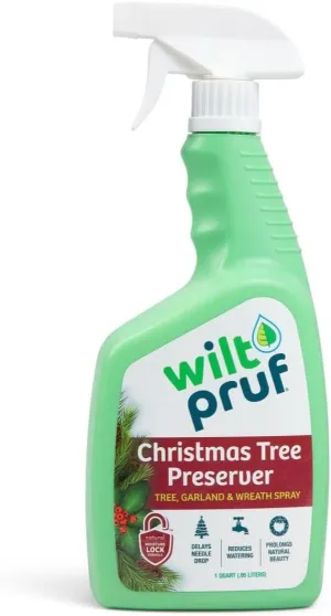 Wilt-Pruf® Christmas Tree Preserver Spray | Reduces Needle Drop | Extends Freshness | Organic (32 oz)