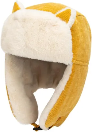 Winter Trapper Hat,Russian Ushanka Trooper Aviator Hats for Girl & Women,Snow Eskimo Hat with Ear Flaps for Cold Weather.