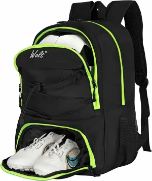 WOLT Youth Soccer Bag, Soccer Backpack, Basketball Backpack with Cleat Shoe and Ball Compartments Volleyball Backpack