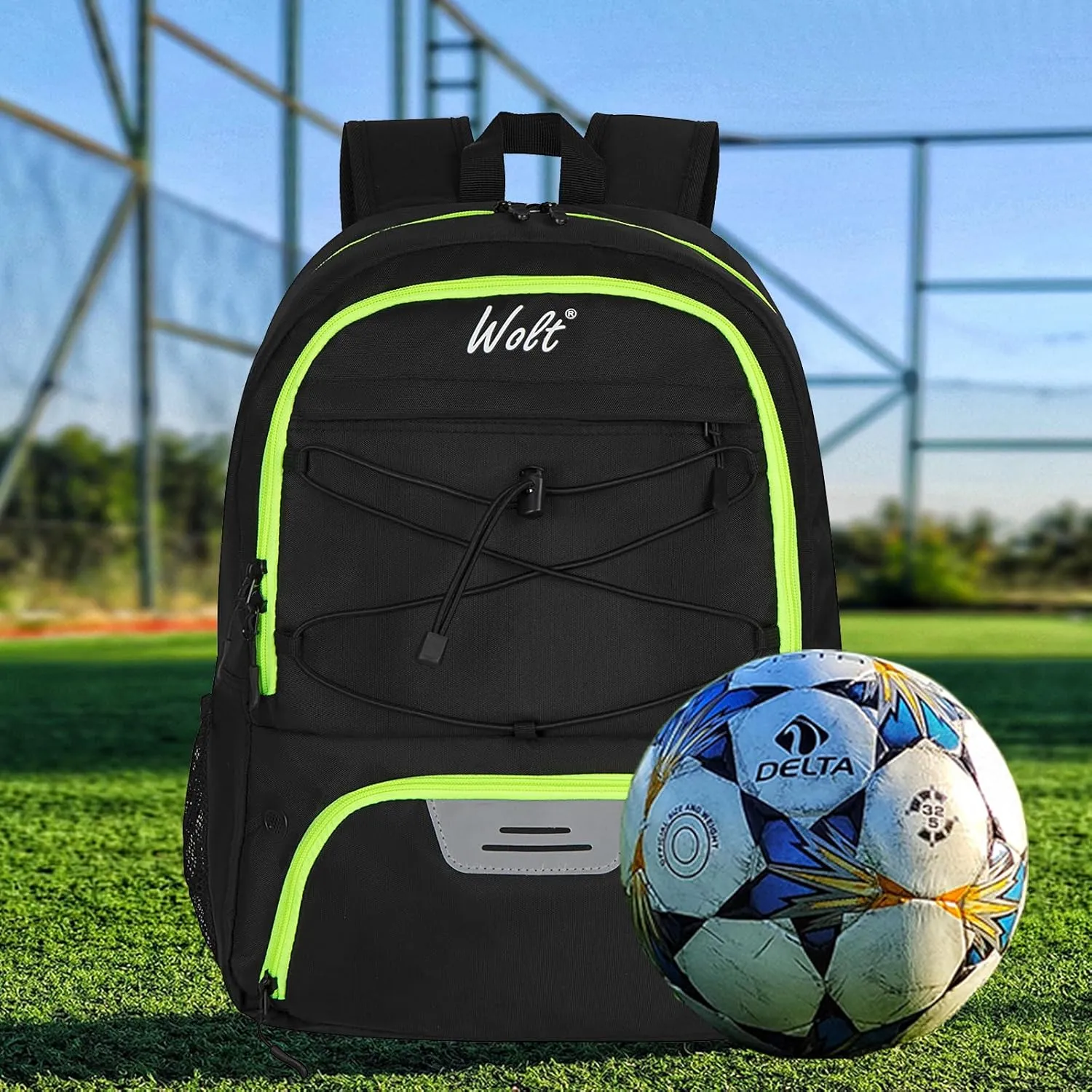 WOLT Youth Soccer Bag, Soccer Backpack, Basketball Backpack with Cleat Shoe and Ball Compartments Volleyball Backpack