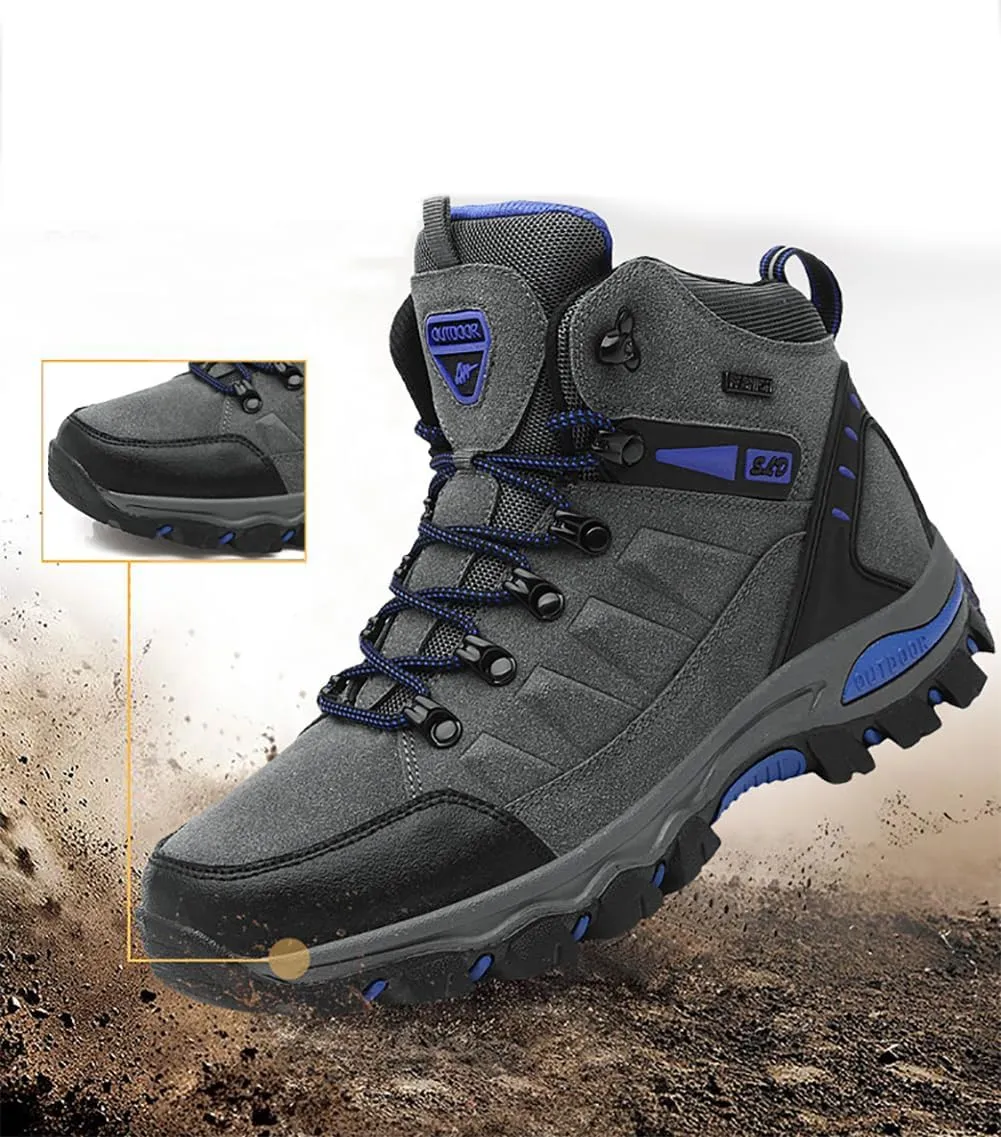 Women's Lightweight Hiking Shoes Mid Height Laces Comfortable Walking Sneakers Outdoor Travel Trekking Camping Adventure Shoes Slip Resistant All-Terrain Hiking Boot for Women Men