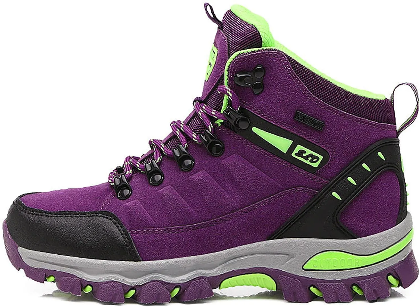 Women's Lightweight Hiking Shoes Mid Height Laces Comfortable Walking Sneakers Outdoor Travel Trekking Camping Adventure Shoes Slip Resistant All-Terrain Hiking Boot for Women Men
