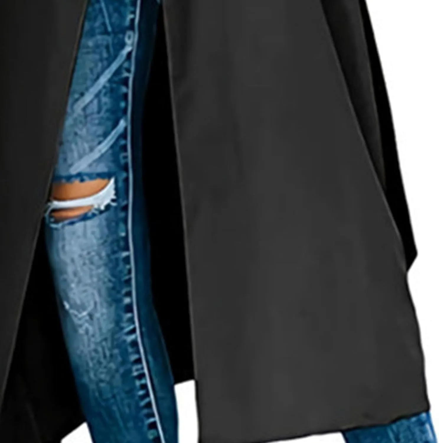 Women's Windproof Trench Coat Notched Lapel Double Breasted Long Overcoat Casual Fall Winter Windbreaker Outerwear