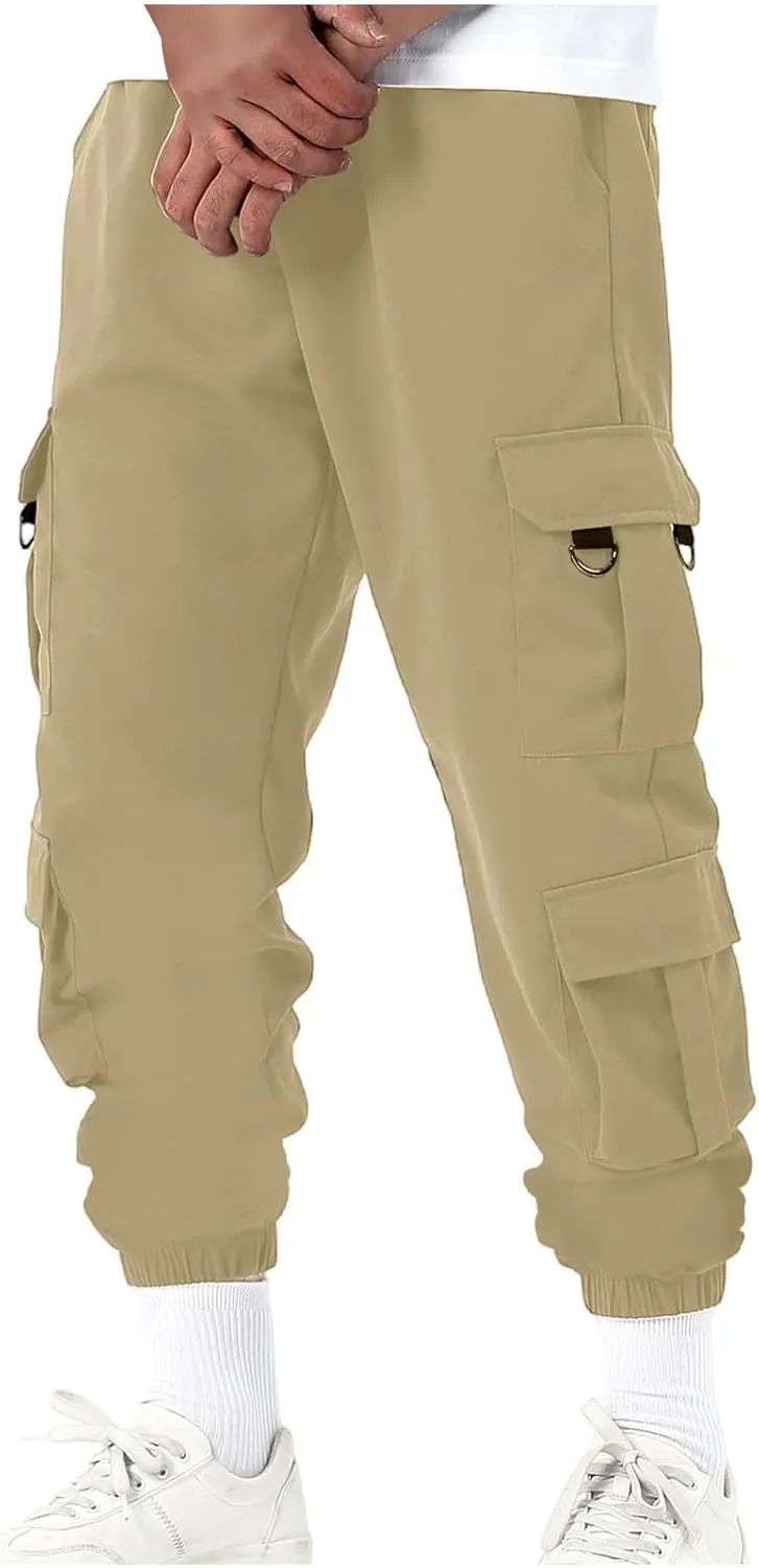 Work Pants for Men with Pocket Cargo Casual Relaxed Fit Joggers Athletic Sports Running Trendy Fashion Pants