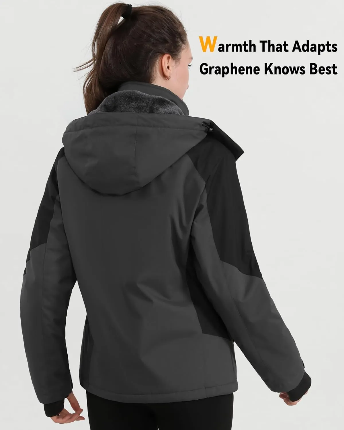 Wulcea Graphene Heated Jacket For Women 12V 18400mAh Fast Charge With Large Capacity