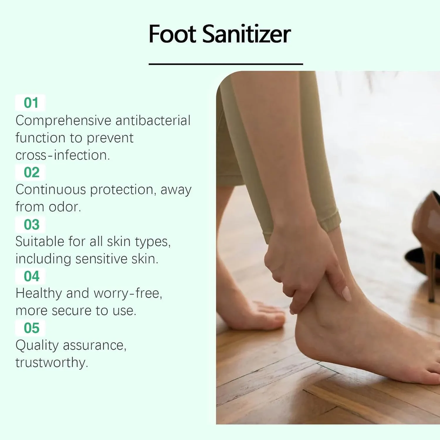 Ximonth Foot Sanitiser with Tea Tree Oil, Tea Tree Oil Feet Spray, Quick Antiperspirant to Remove Foot Odor and Improve Perspiration, 100 ml/3.5 oz (3)