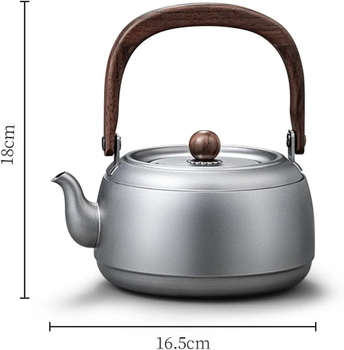 Yajuyi Camping Kettle Titanium Water Pot for Boiling Water, Drinkware Tea Pot Tea Kettle for Climbing Camping Traveling Fishing
