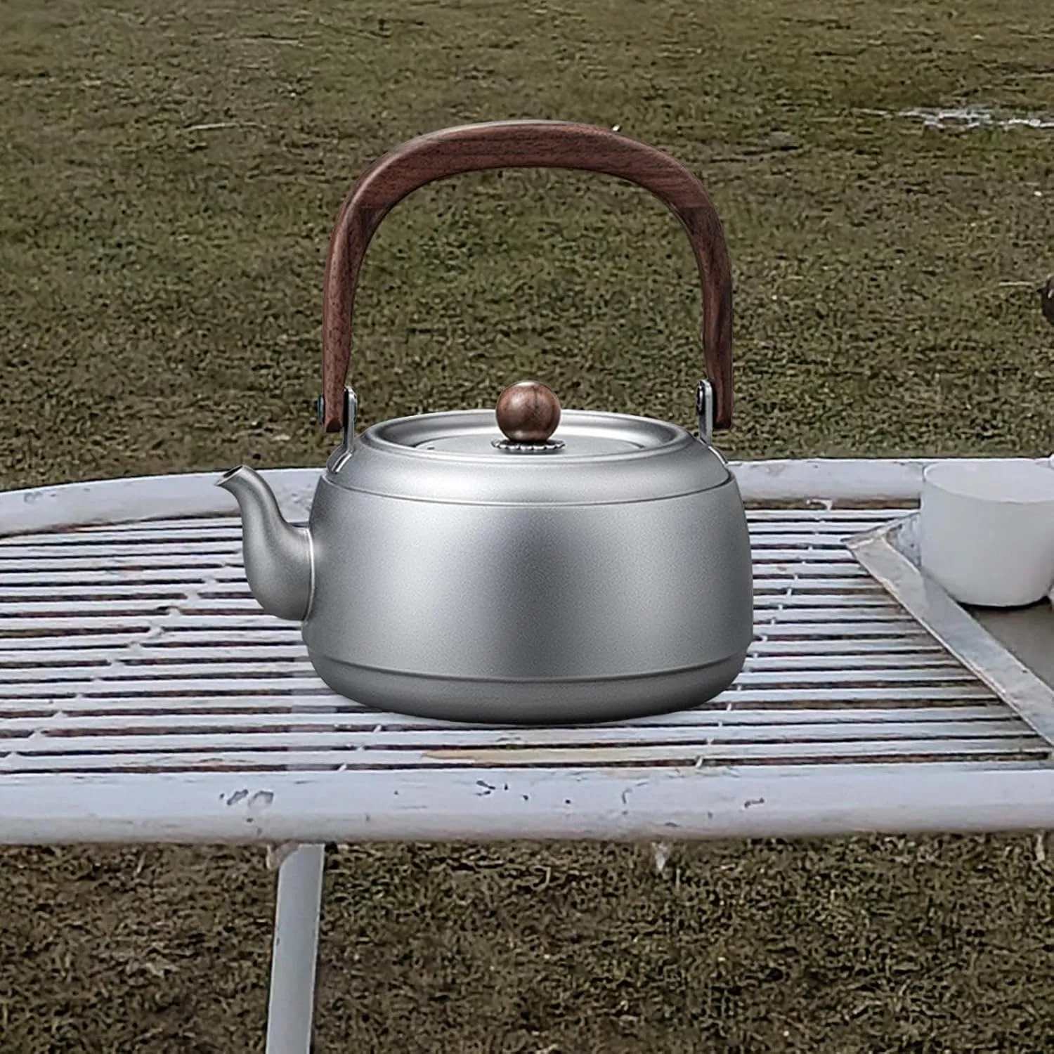 Yajuyi Camping Kettle Titanium Water Pot for Boiling Water, Drinkware Tea Pot Tea Kettle for Climbing Camping Traveling Fishing