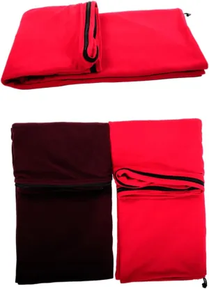 Yardwe Adult Fleece Sleeping Bag Camping Sleeping Bag for Hiking Zipper-end Breathable Multi-Purpose Included