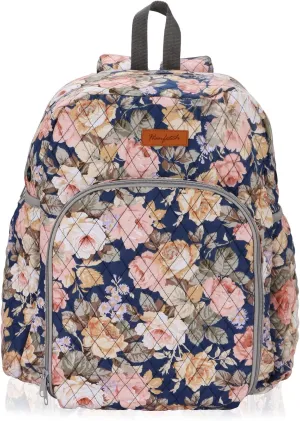 Yarn Storage Organizer Knitting Bag Backpack Large size with Grommets Portable Crochet Bag Yarn Keeper for Yarn Skeins， Crochet Hooks, Knitting Needles and Other Accessories (Peony)