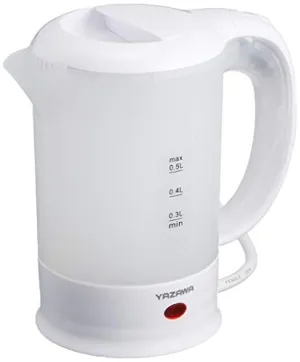 Yazawa Travel Electric Kettle 0 5L TVR53WH White AC100V-240V