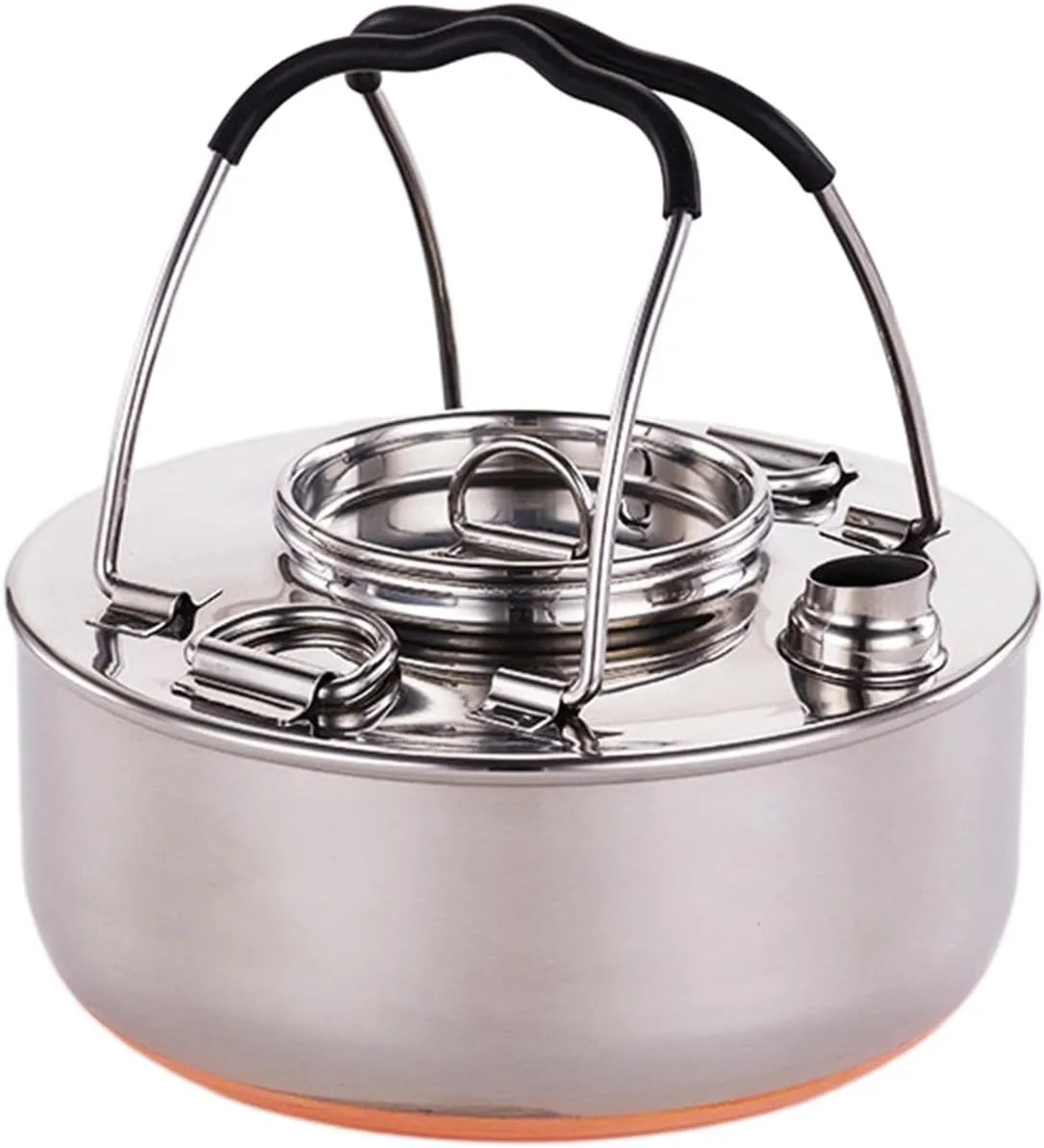 Yiju Outdoor Kettle for Boiling Water Stainless Steel Tea Pot for Camping and Hiking, 1.5L