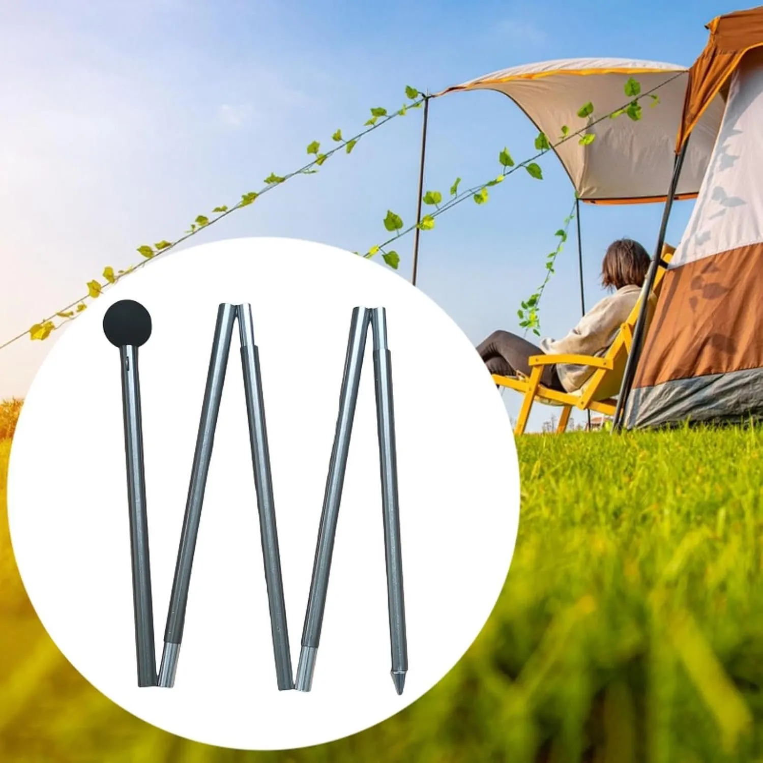 Yiju Tent Pole Tent Rod Accessories,Replacement Beach Shelter,Stand Canopy Rod, Tarp Pole for Outdoor Hiking Beach Awning Camping