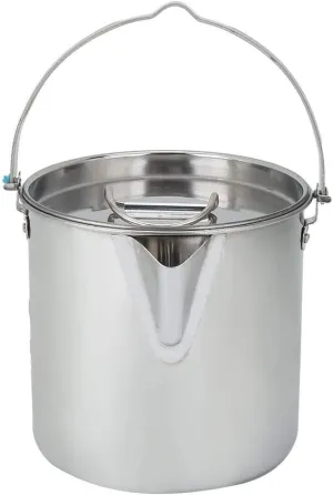 Yosoo 1.2L Portable Stainless Steel Outdoor Camping Hiking Hanging Water Pot Kettle Coffee Pot Kitchenware