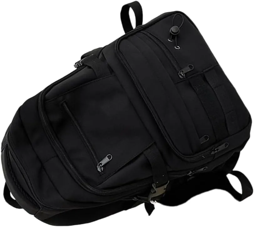 Youthful Korean Fashion Backpack with Multi Pockets Contrast Color School Bag