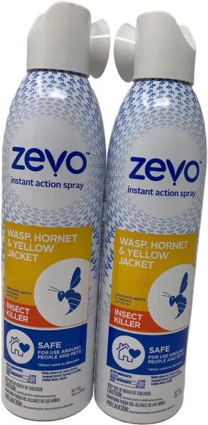 Zevo P & G Wasp Hornet and Yellow Jacket Killer 10 oz Natural Spray(Pack of 2) Pet Safe
