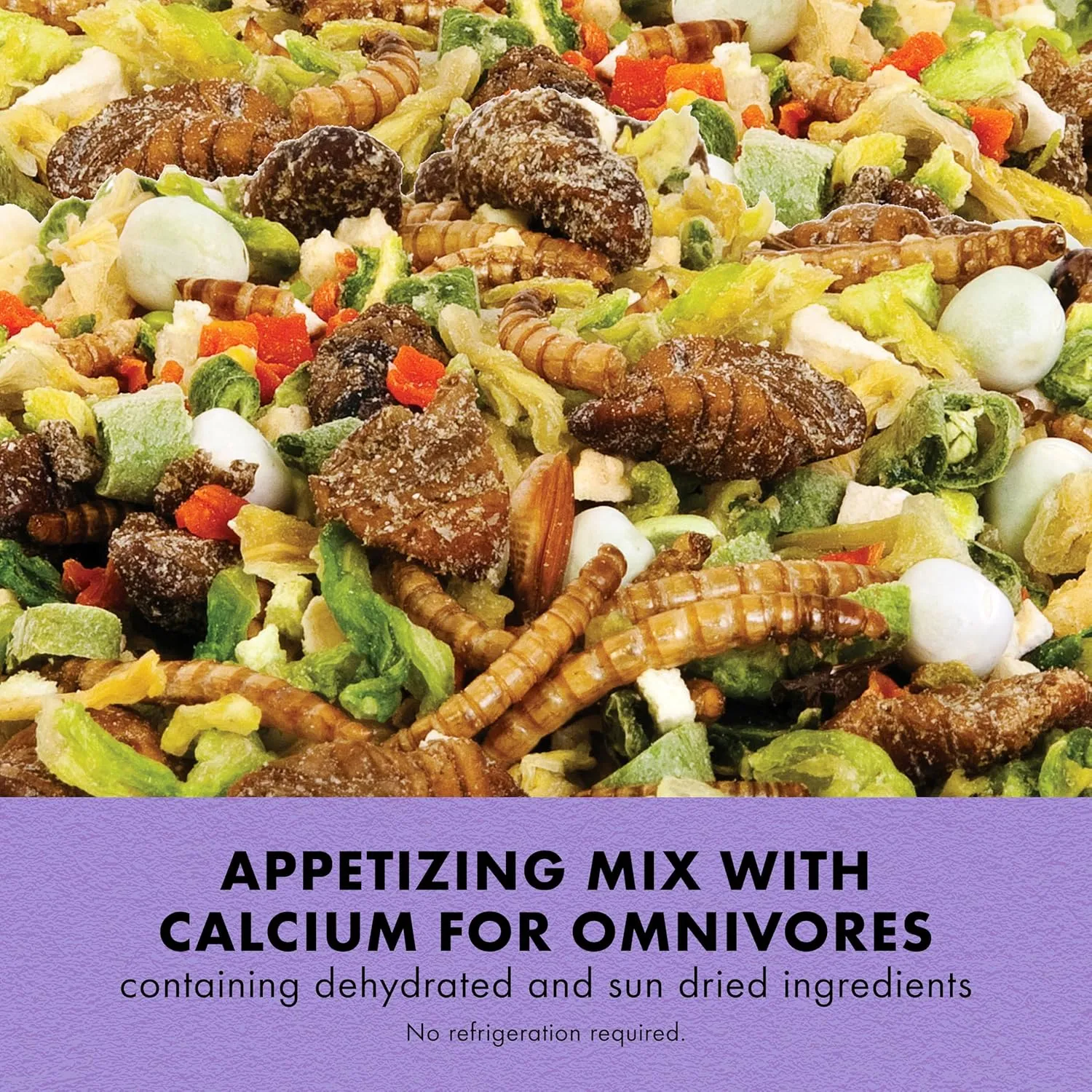Zilla Reptile Munchies, Omnivore Mix with Calcium 4 oz.