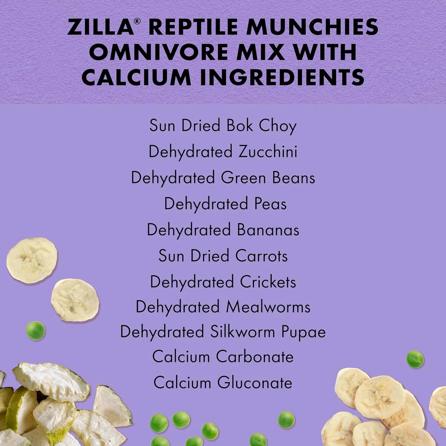 Zilla Reptile Munchies, Omnivore Mix with Calcium 4 oz.